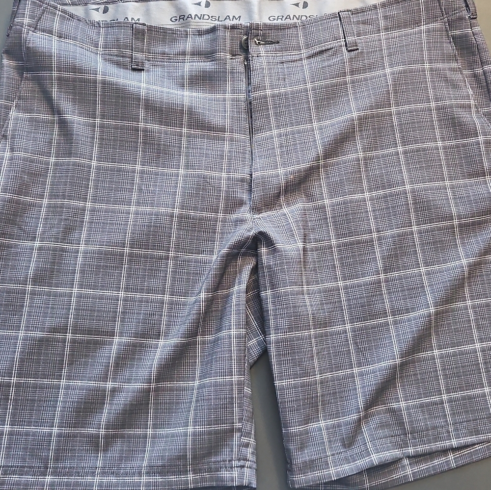 Grand Slam Gray Plaid Men's Shorts